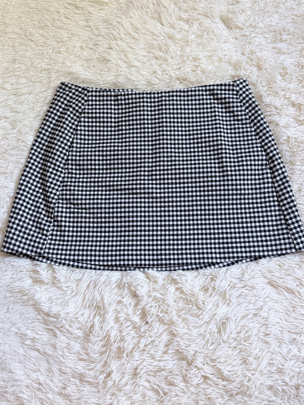 Urban Outfitters Black & White Gingham Mini Skirt